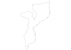 Blank map of Mozambique thumbnail