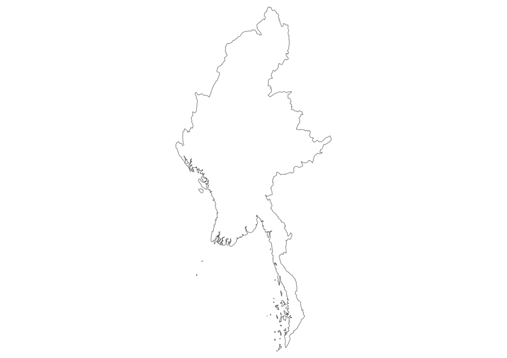 Myanmar Outline Map