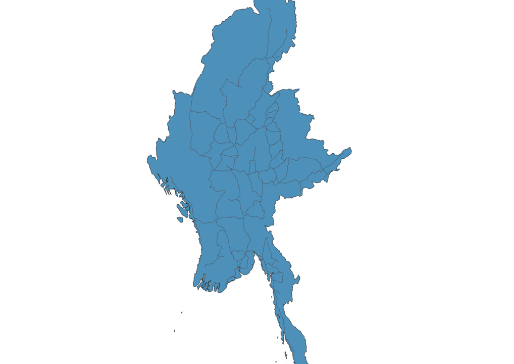 Map of Roads in Myanmar