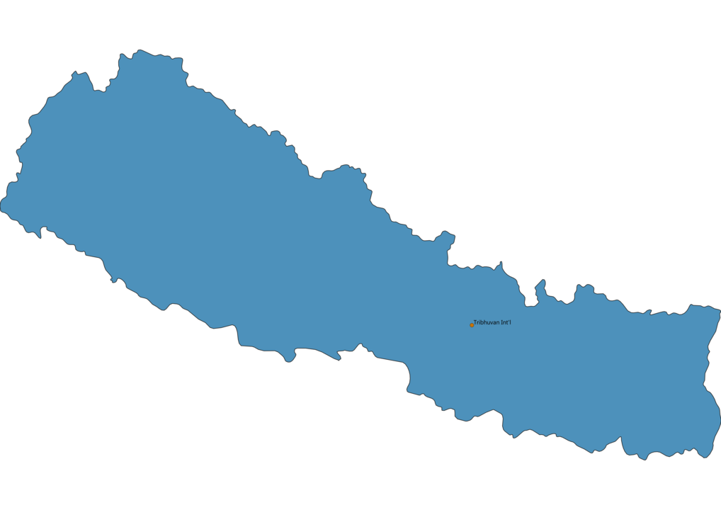 Map of Airports in Nepal