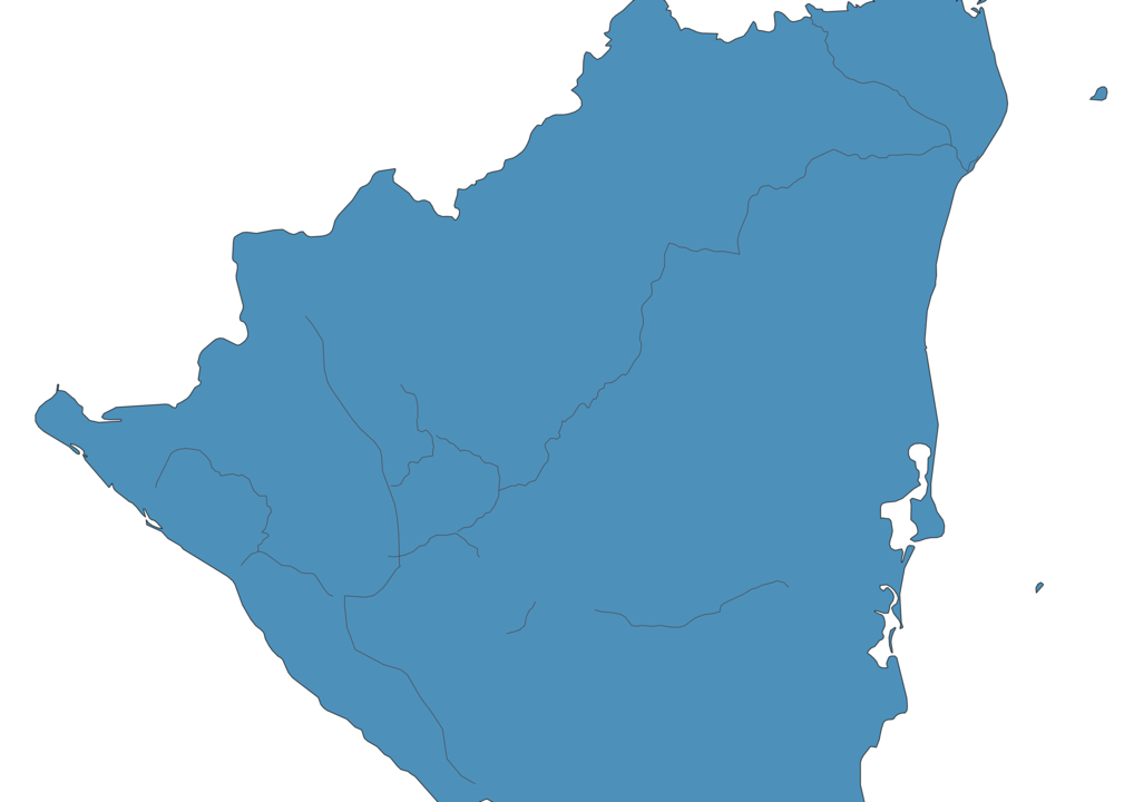 Map of Roads in Nicaragua