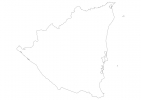 Blank map of Nicaragua thumbnail