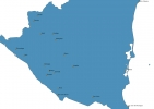 Map of Nicaragua With Cities thumbnail