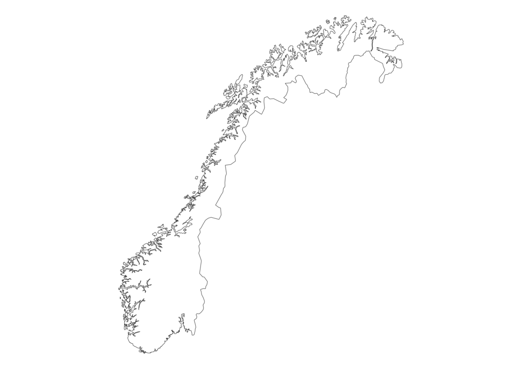 Norway Outline Map