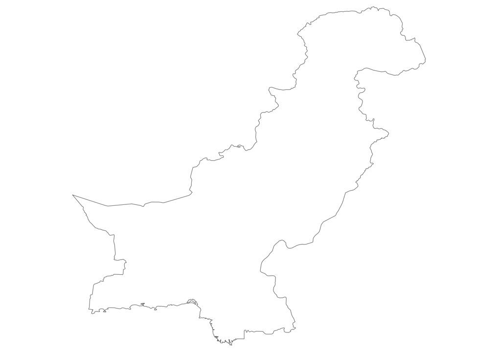 Pakistan Outline Map