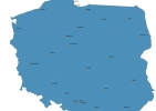 Map of Poland With Cities thumbnail