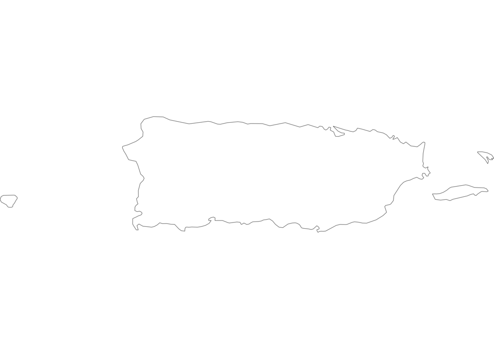 Puerto Rico Outline Map