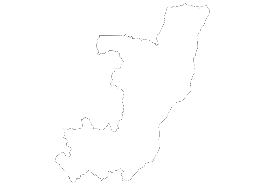 Republic of the Congo Outline Map