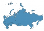 Airports in Russia Map thumbnail