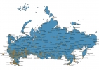 Map of Russia With Cities thumbnail