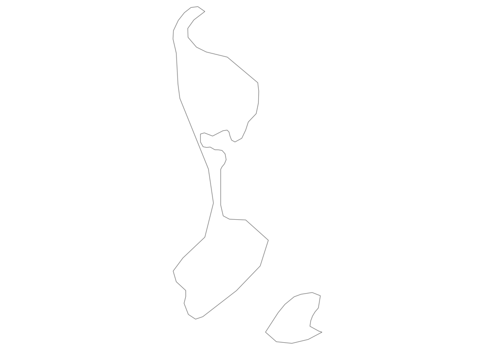 Saint Pierre and Miquelon Outline Map