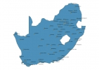 Map of South Africa With Cities thumbnail
