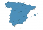 Map of Spain With Cities thumbnail