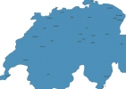 Map of Switzerland With Cities thumbnail