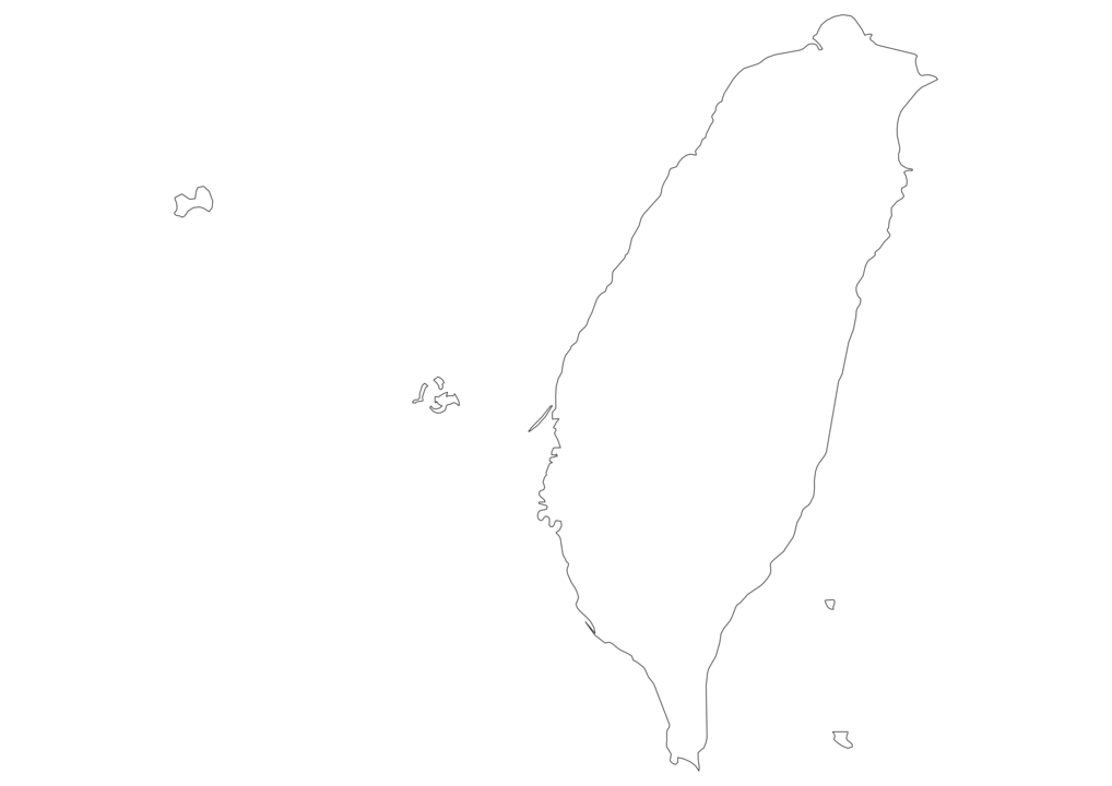 Taiwan Outline Map
