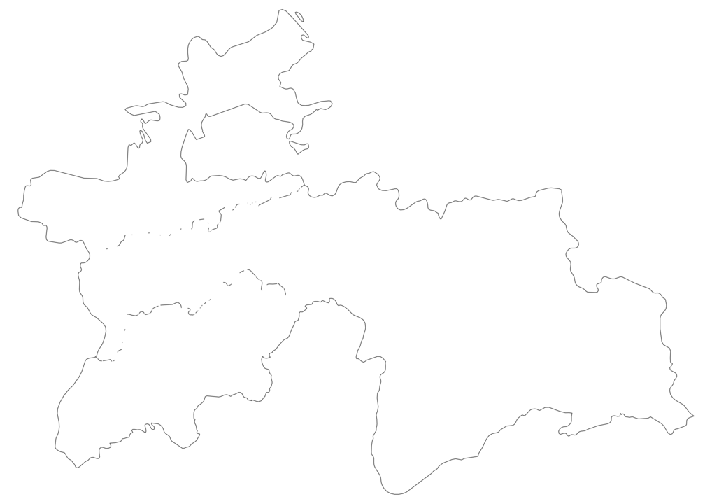 Tajikistan Outline Map