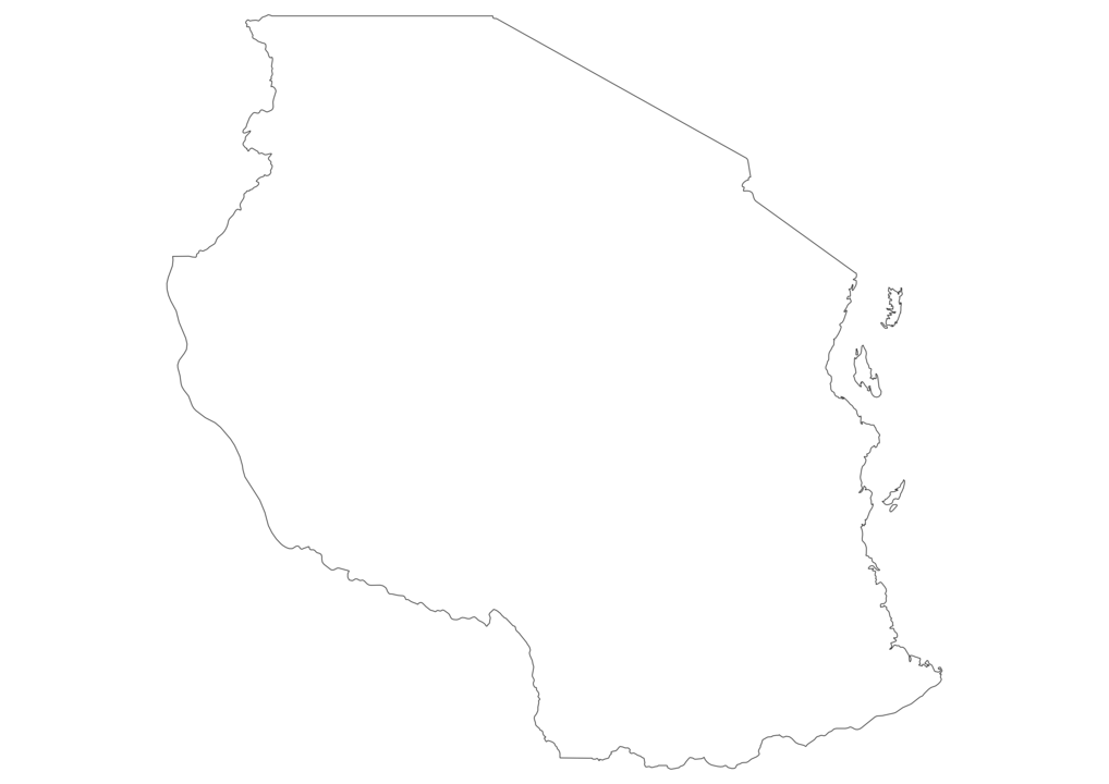 Tanzania Outline Map