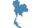 Map of Thailand With Cities thumbnail