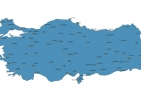Map of Turkey With Cities thumbnail