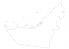 Blank map of United Arab Emirates thumbnail
