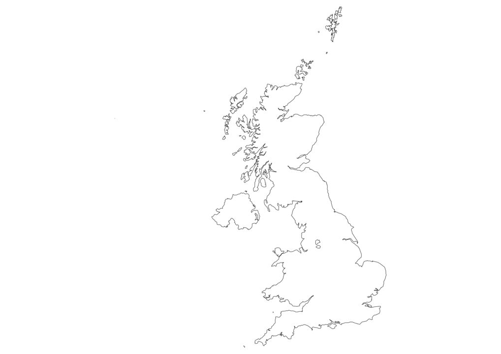 United Kingdom Outline Map
