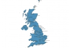 Map of United Kingdom With Cities thumbnail