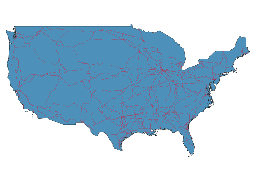 United States Railway Map